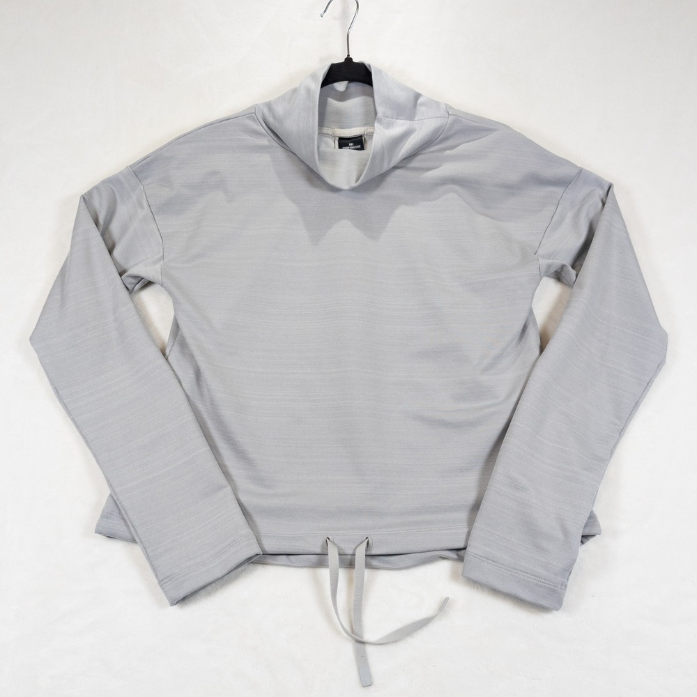 REI Pullover Shirt Women XS Grey Roll Neck Outdoor Hiking Granola Girl Gorpcore